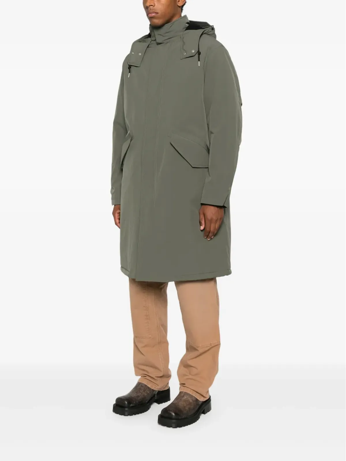 A.P.C. フラップポケット付きフードコート - 画像3