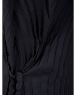 Issey Miyake ペーパーバッグプリーツ ミディドレス（ブラック） - サムネイル3