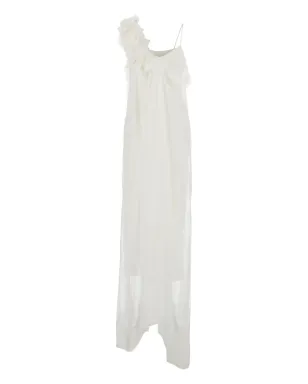 Alberta Ferretti フリル付き片肩マキシドレス - サムネイル1