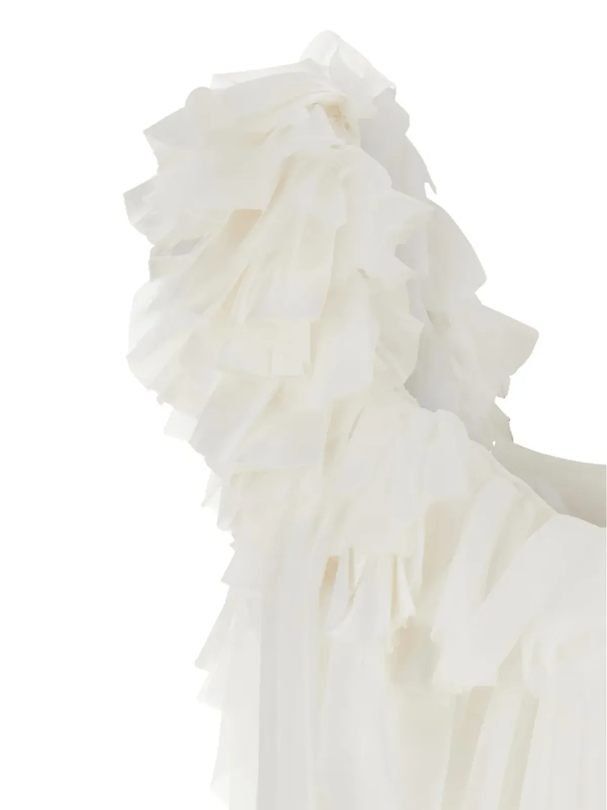 Alberta Ferretti フリル付き片肩マキシドレス - 画像3