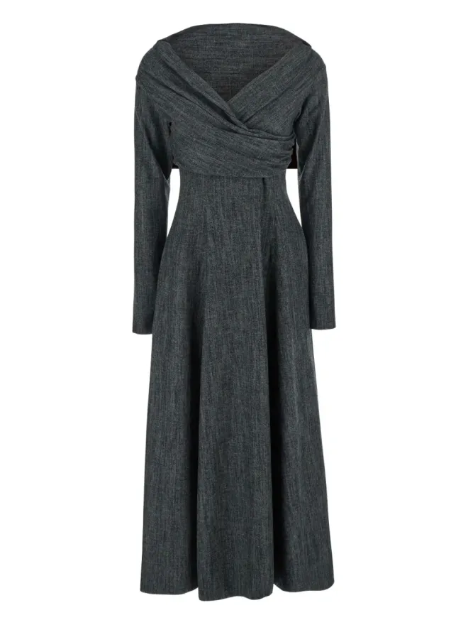 Alberta Ferretti Alberta Ferretti オフショルダー・ラップマキシドレスの商品画像