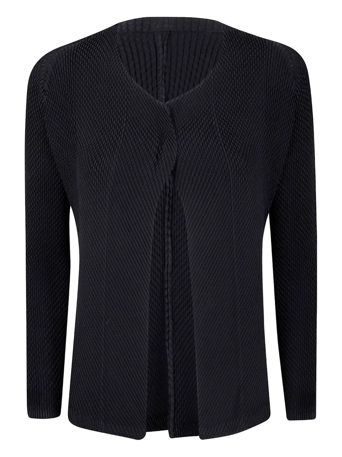Issey Miyake プリーツオープンフロントカーディガン - 画像1