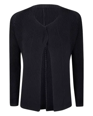 Issey Miyake プリーツオープンフロントカーディガン - サムネイル1