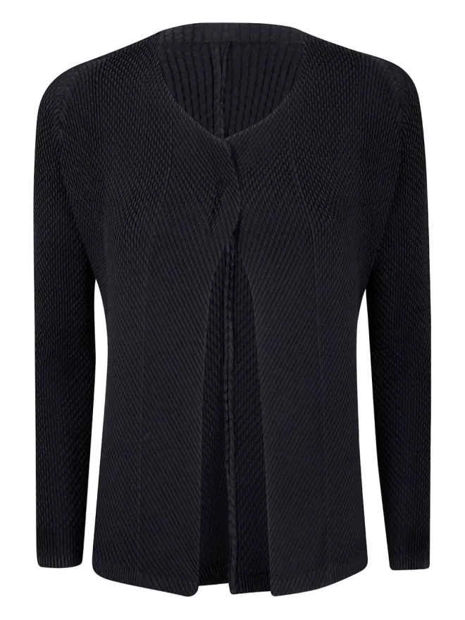 Issey Miyake Issey Miyake プリーツオープンフロントカーディガンの商品画像