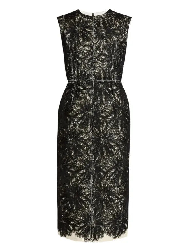 Erdem ERDEM レーストリムノースリーブドレスの商品画像