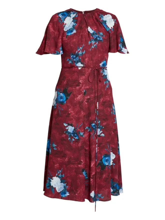 Erdem ERDEM 花柄プリントの半袖ドレス - レッドの商品画像