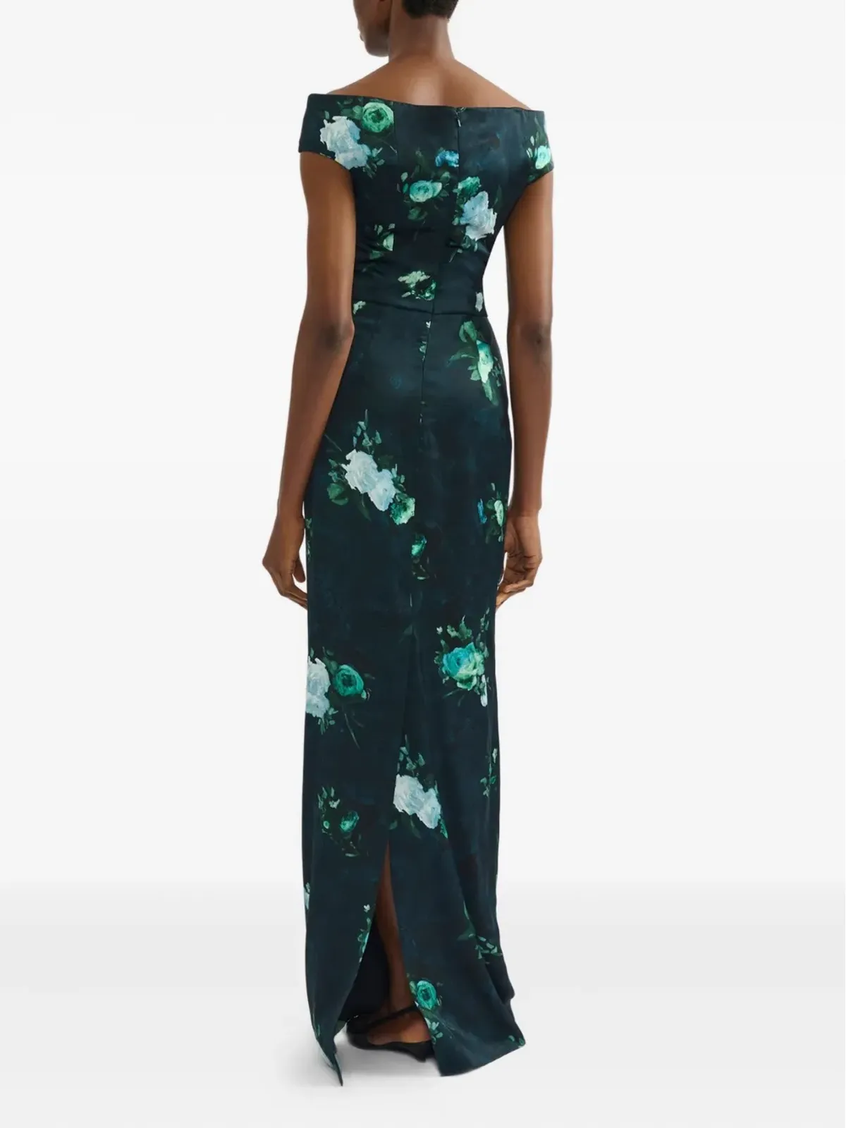 ERDEM 花柄プリント オフショルダー ガウン - Blue - 画像3