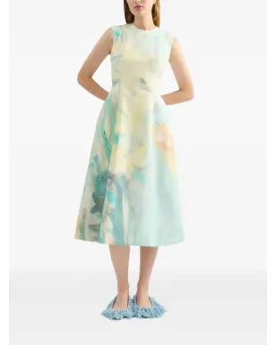 ERDEM ペイントプリント ミディドレス - サムネイル2