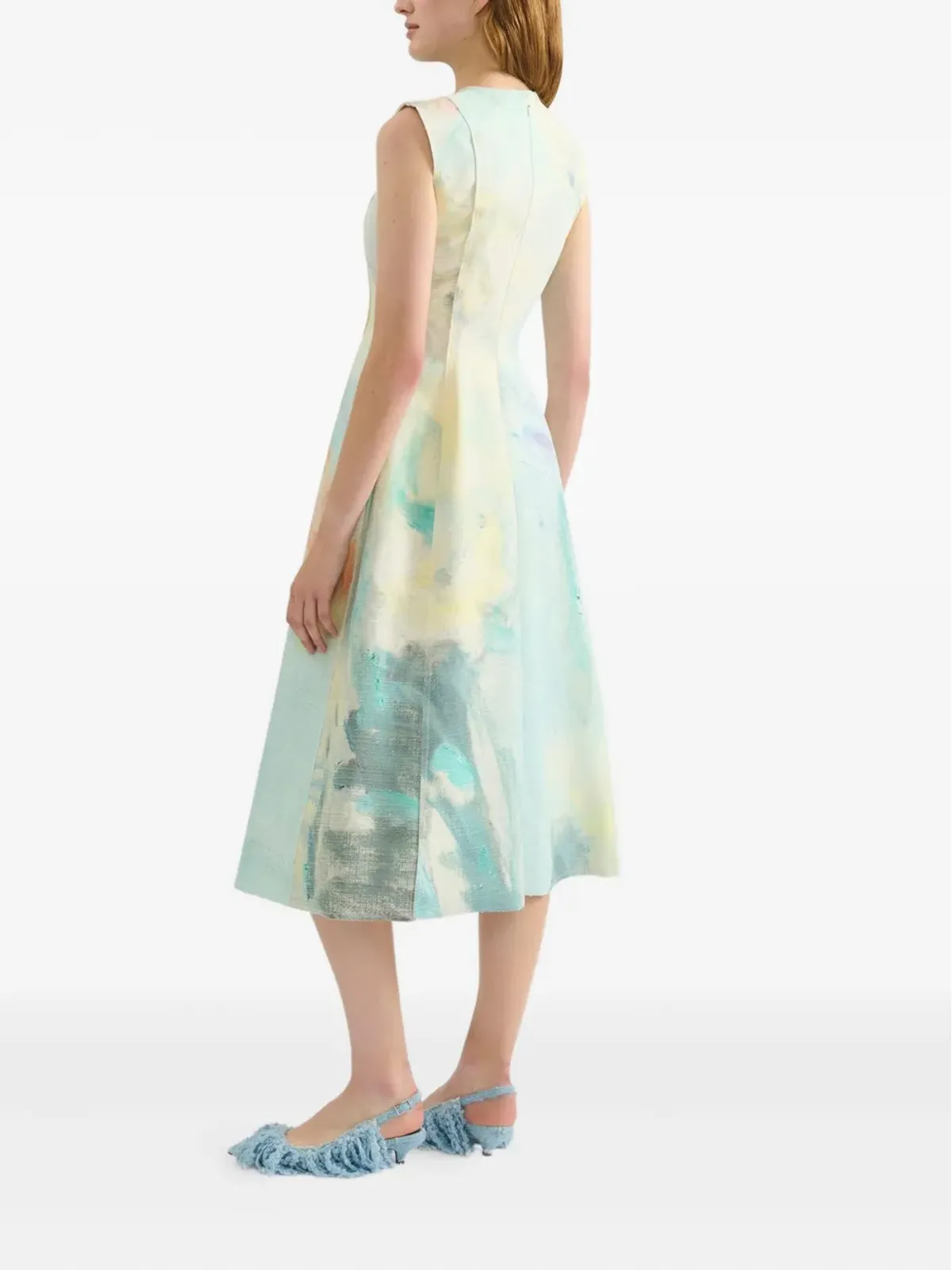 ERDEM ペイントプリント ミディドレス - 画像3