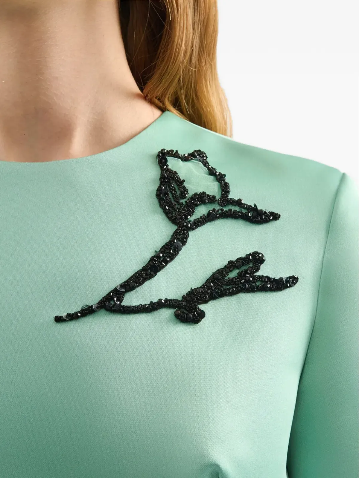 ERDEM ビーズアップリケ付きショートスリーブドレス - 画像5
