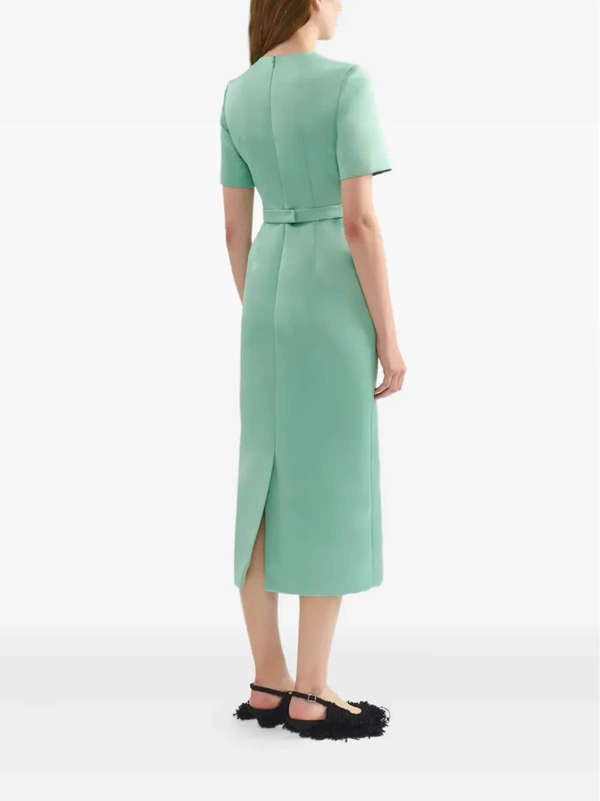 ERDEM ビーズアップリケ付きショートスリーブドレス - 画像4