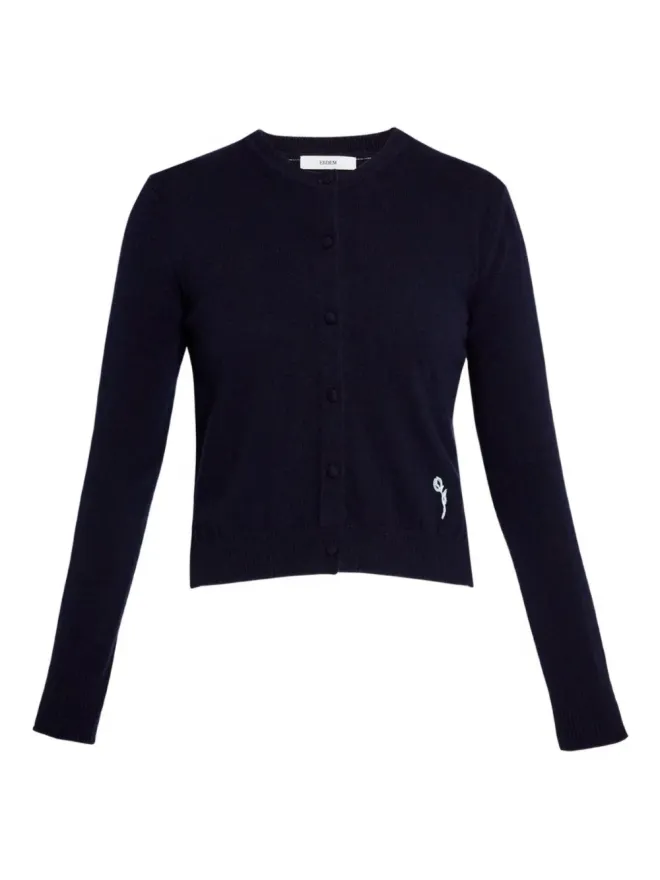 Erdem ERDEM クルーネックカーディガン - Blueの商品画像