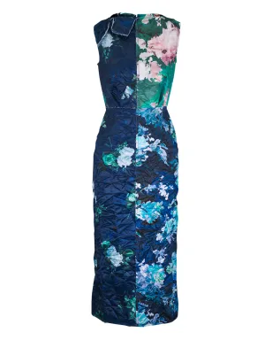 ERDEM 花柄プリント ノースリーブドレス - ブルー - サムネイル1