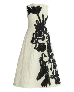 ERDEM フローラルアップリケ ノースリーブ ドレス - サムネイル1