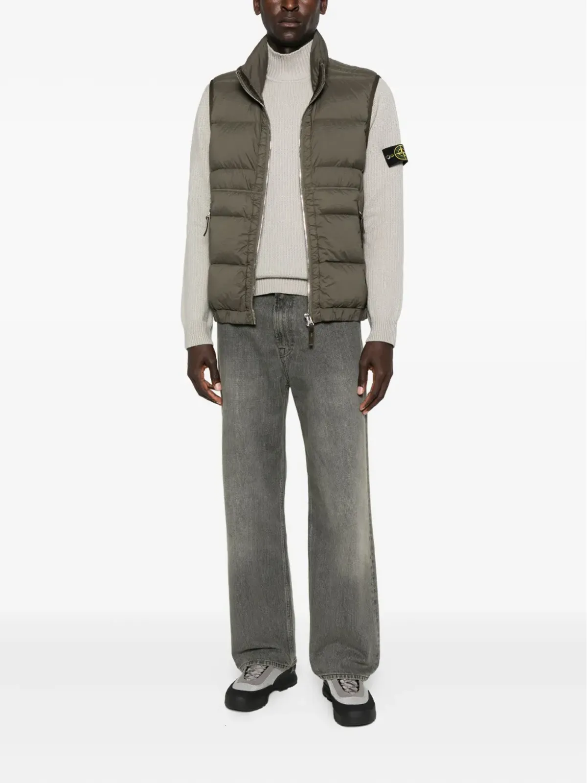 Stone Island キルティングジップフロントベスト - 画像2
