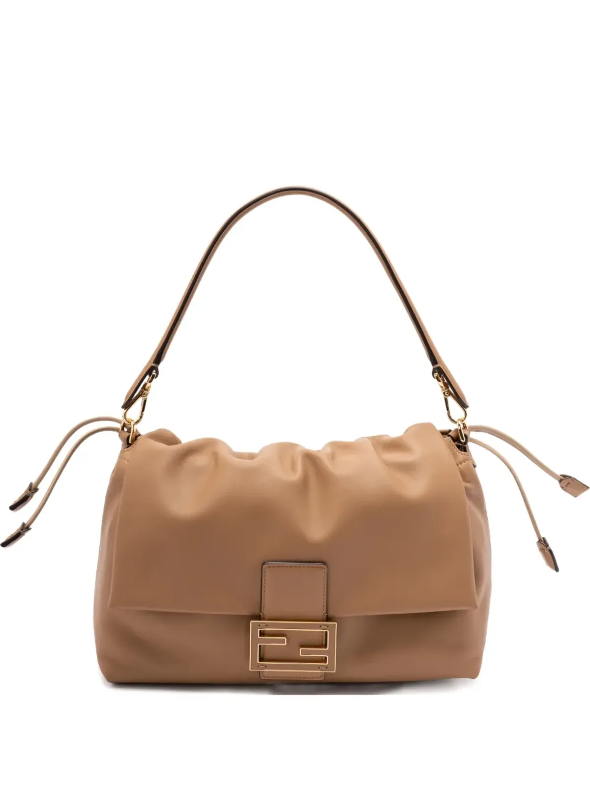 FENDI マーマ バゲット ロゴプレート ギャザー ショルダーバッグ - 画像1
