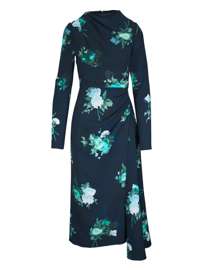 Erdem ERDEM フローラル ドレープ ミディドレスの商品画像