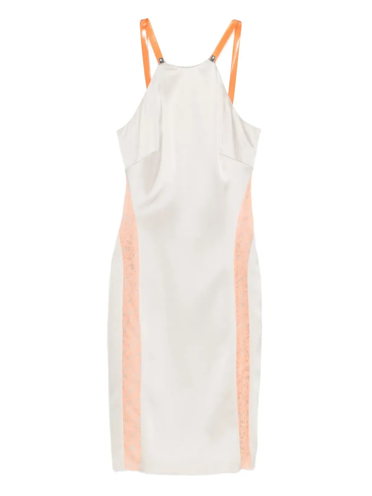 Gemy Maalouf lace-insert halterneck dress - White - 画像1