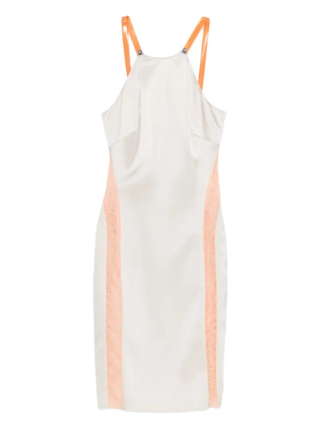 Gemy Maalouf Gemy Maalouf lace-insert halterneck dress - Whiteの商品画像