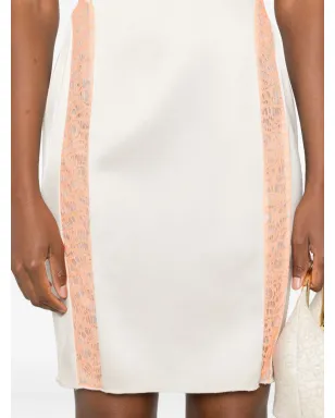 Gemy Maalouf lace-insert halterneck dress - White - サムネイル5