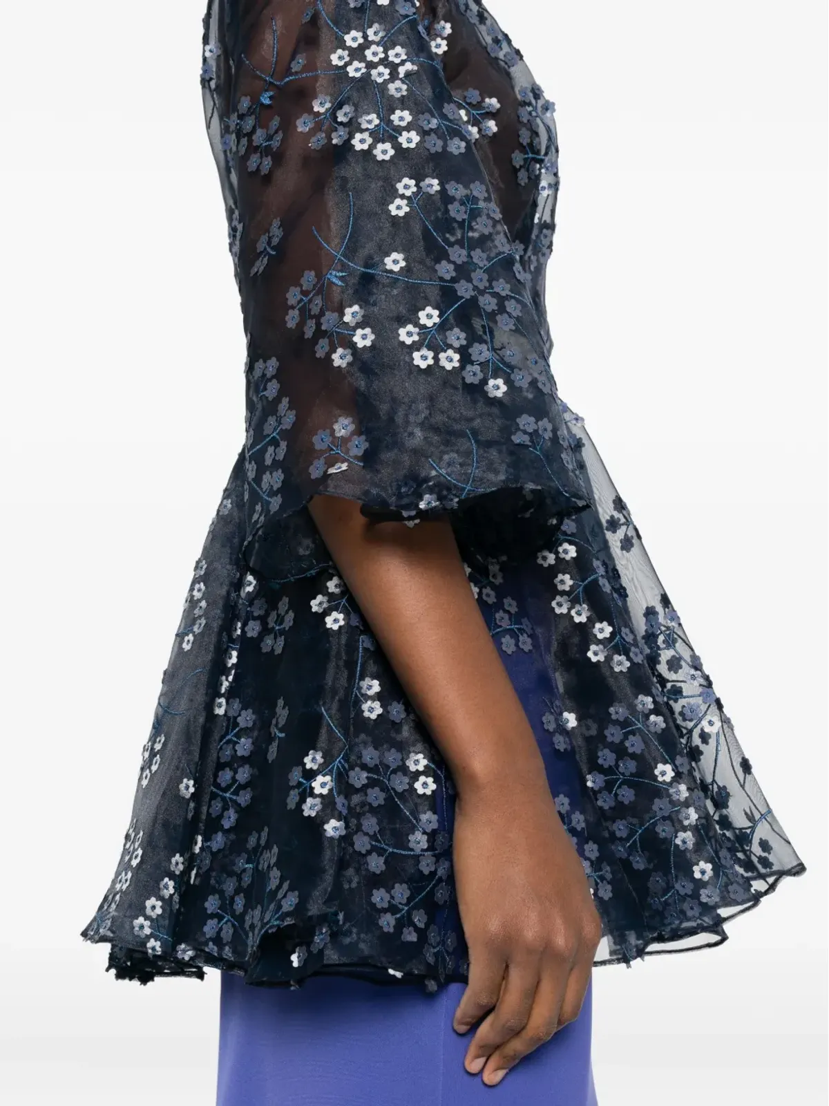 Gemy Maalouf 花柄刺繍ベルスリーブトップ - 画像5