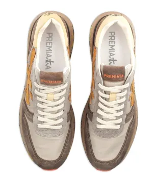 Premiata MICK 7866 レースアップ スエード スニーカー ブラウン - サムネイル5