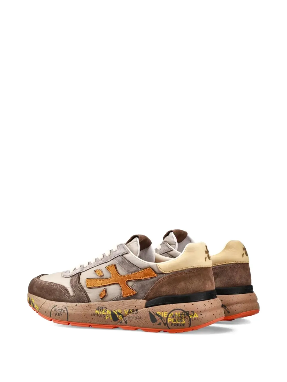 Premiata MICK 7866 レースアップ スエード スニーカー ブラウン - 画像3
