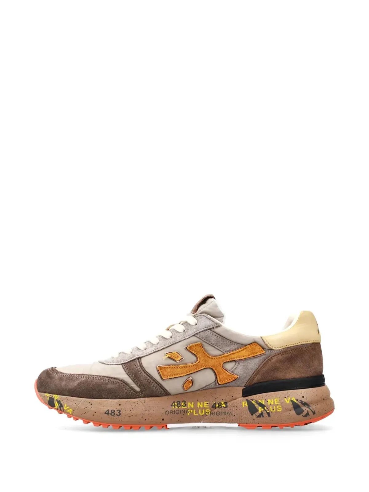 Premiata MICK 7866 レースアップ スエード スニーカー ブラウン - 画像4