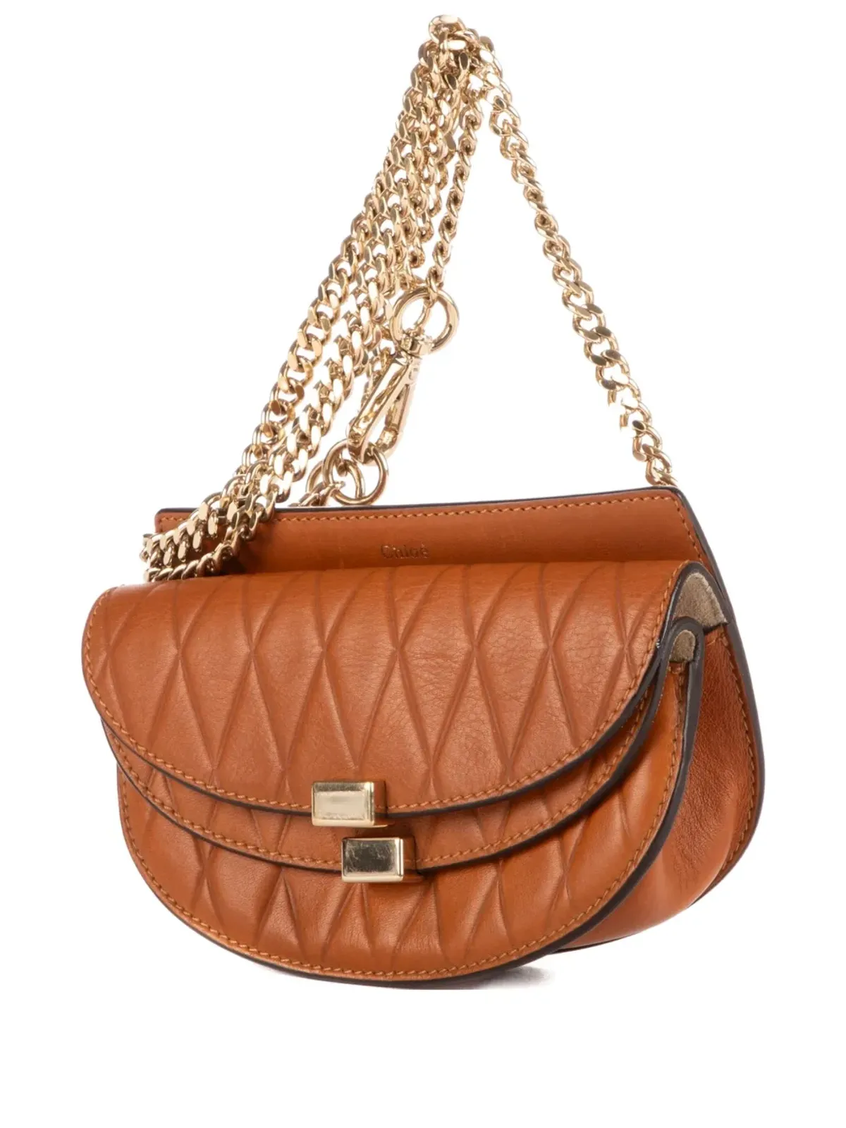 Chloé Pre-Owned キルテッドショルダーバッグ ブラウン - 画像1