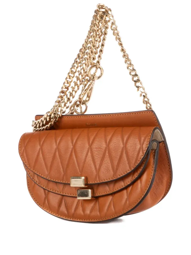 Chloé Pre-Owned Chloé Pre-Owned キルテッドショルダーバッグ ブラウンの商品画像