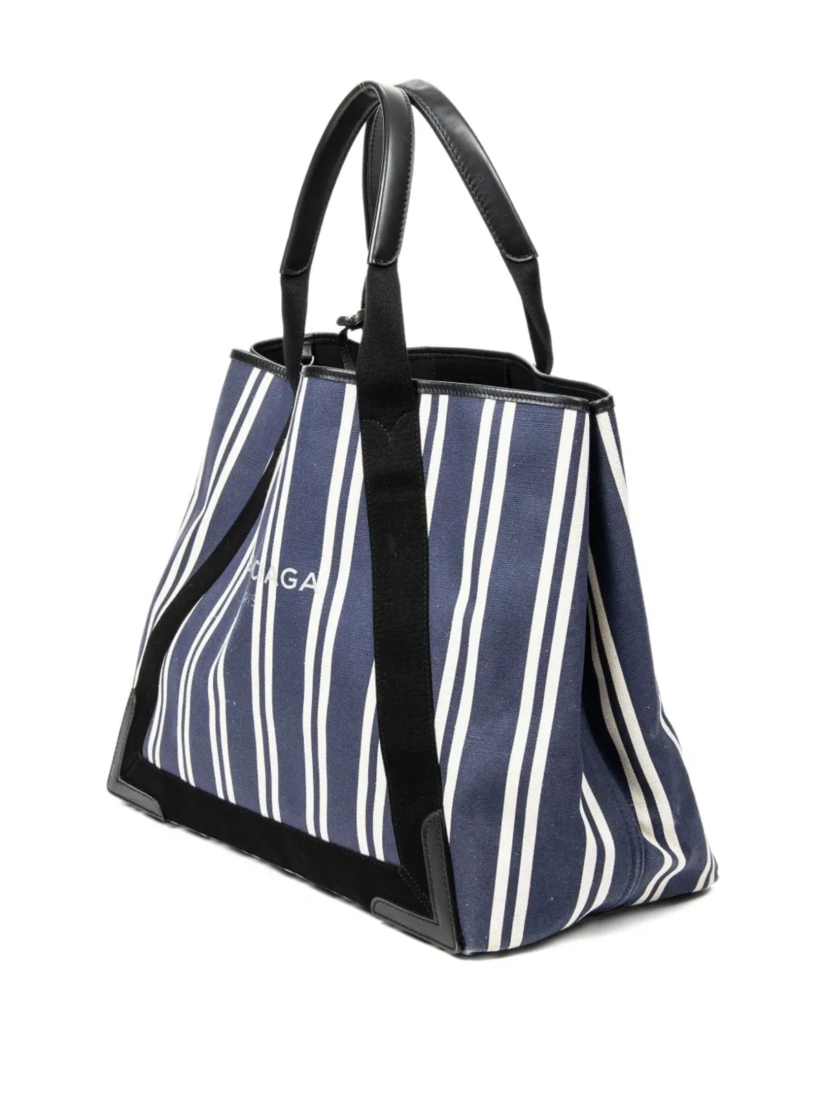 Balenciaga ビンテージ ストライプ柄トートバッグ ブルー - 画像3