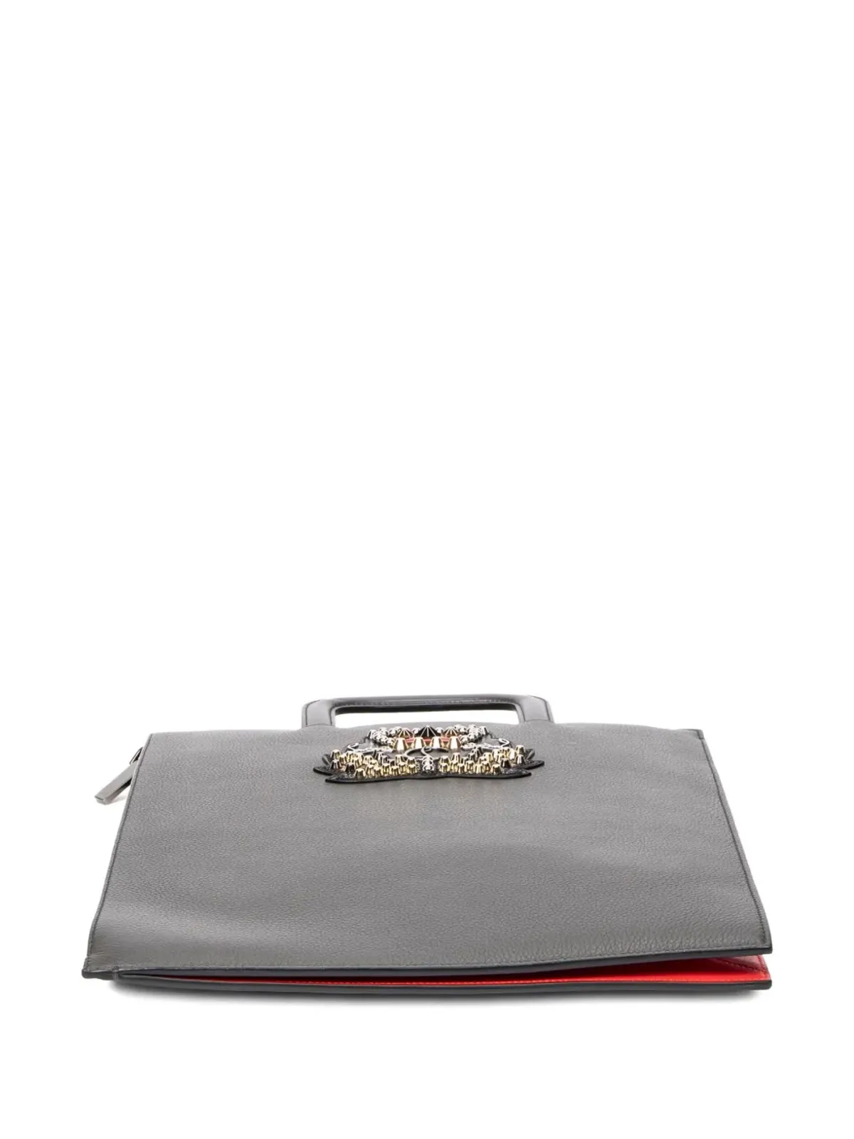 Christian Louboutin Pre-Owned クリスタル装飾のトートバッグ（グレー） - 画像5