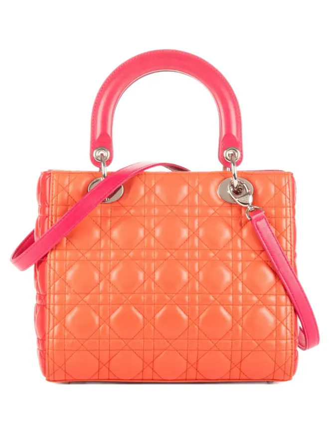 Christian Dior Pre-Owned Christian Dior ビンテージ キルティング トップハンドル トートバッグ - オレンジの商品画像