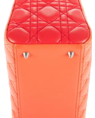 Christian Dior ビンテージ キルティング トップハンドル トートバッグ - オレンジ - サムネイル4