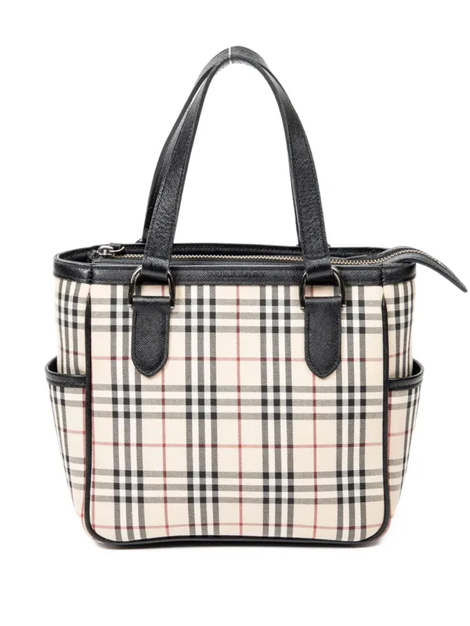 Burberry Pre-Owned Burberry Pre-Owned 2000s チェック柄トップハンドバッグの商品画像