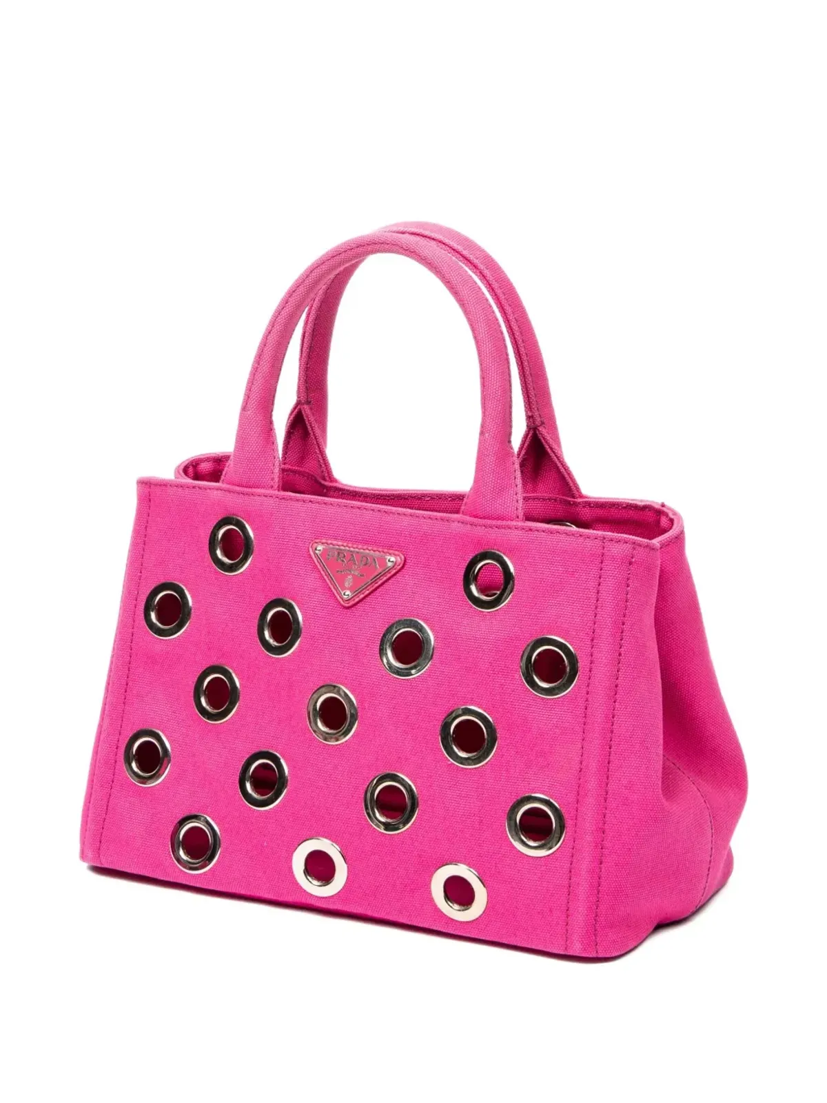 Prada Vintage アイレットディテール トートバッグ - 画像3