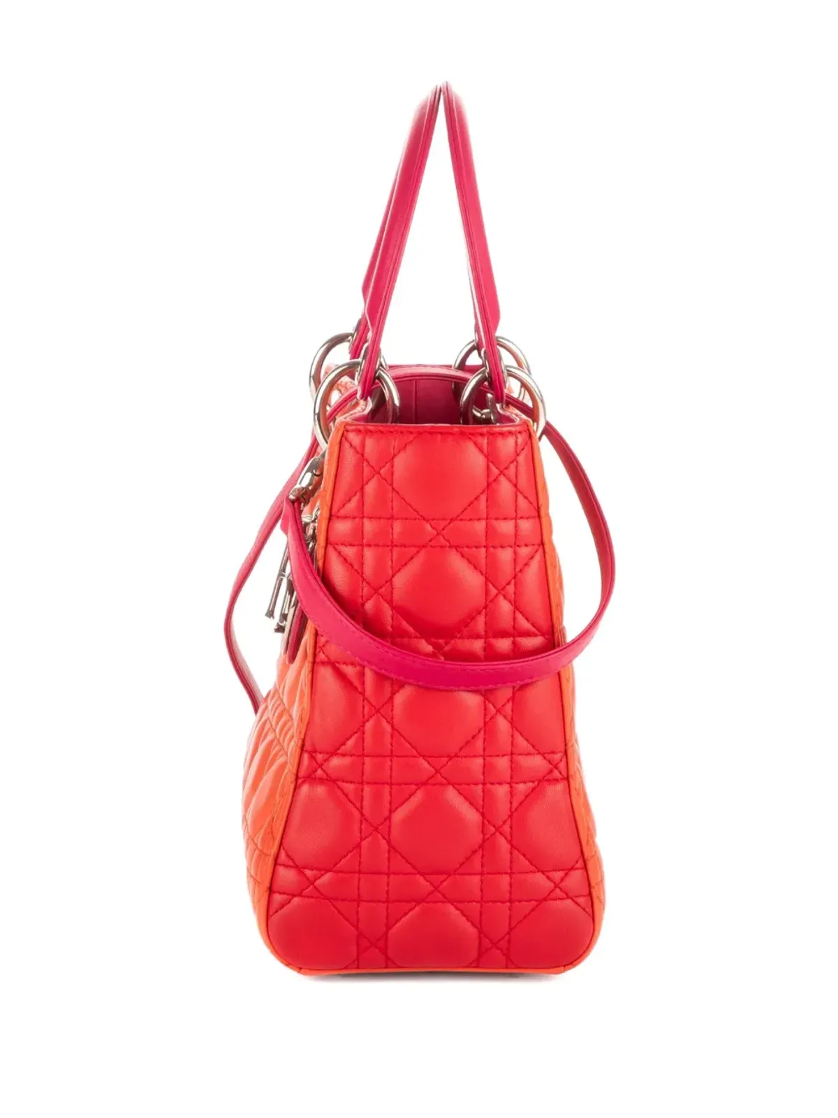 Christian Dior Pre-Owned 2000 Cannage Lady Dior ハンドバッグ - 画像3