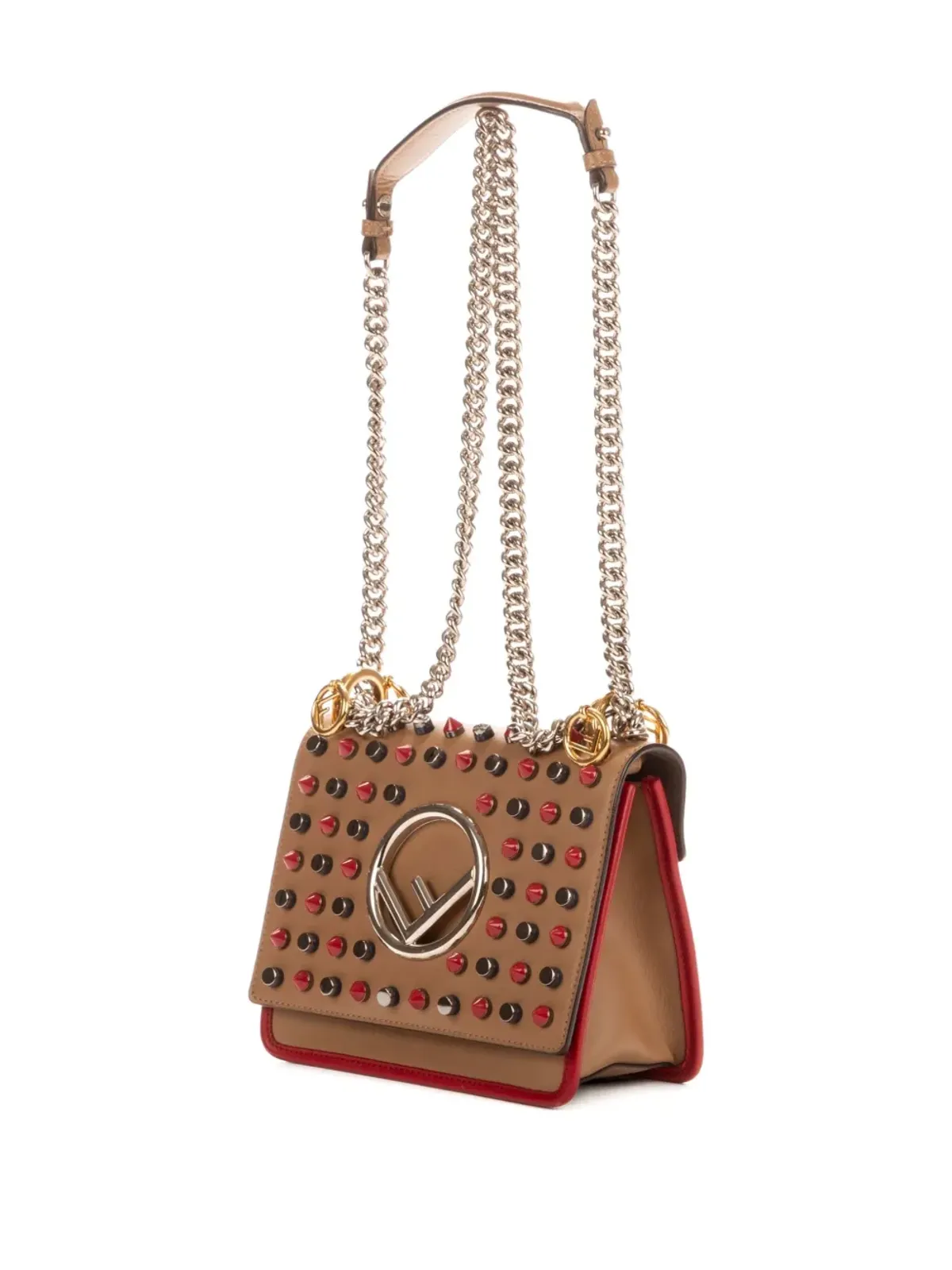 Fendi Pre-Owned 2000スタッズ付きショルダーバッグ - 画像3