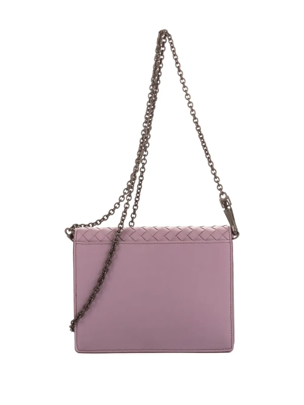 Bottega Veneta Pre-Owned 蝶モチーフ ウェーブ織チェーンバッグ 紫 - 画像2