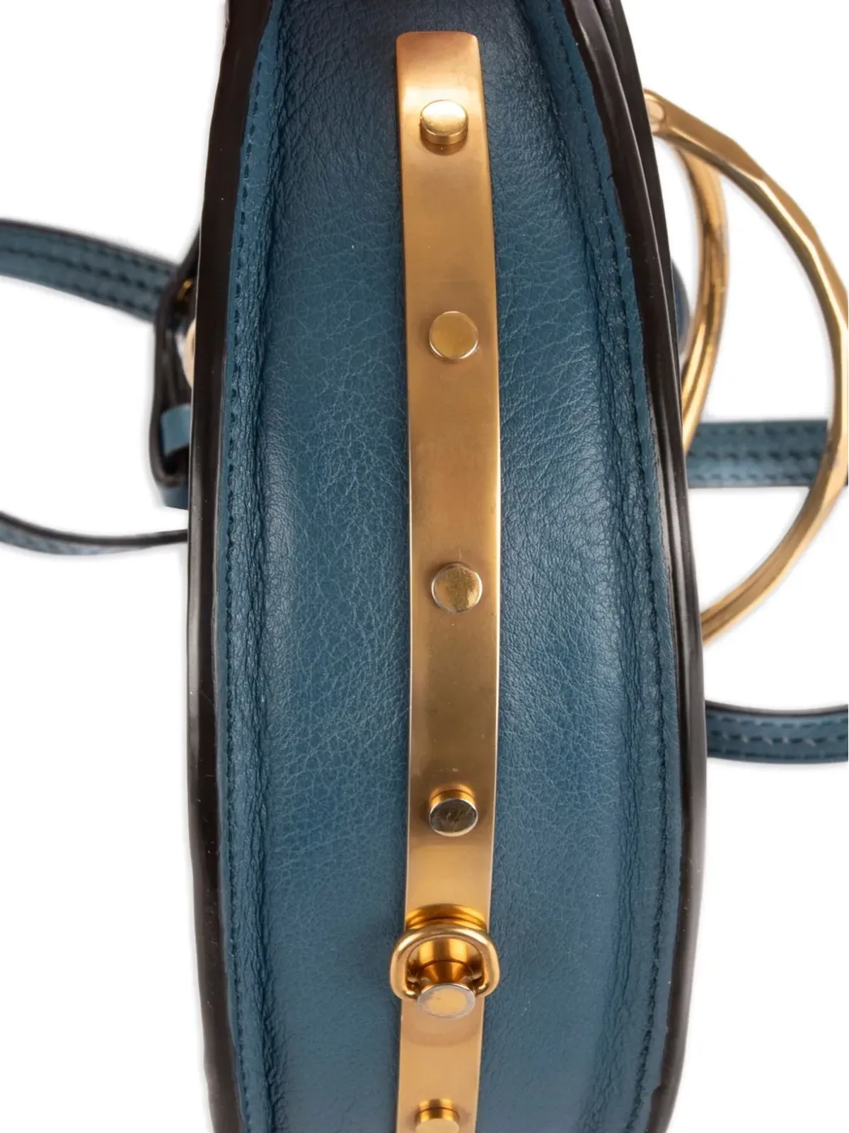 Chloé ビンテージ 半月形リングディテールショルダーバッグ - 画像4