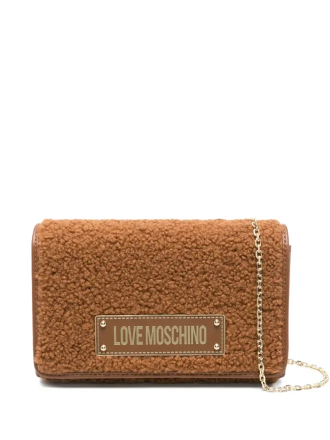 Love Moschino Love Moschino シアーリング チェーンストラップ クロスボディバッグ - Brownの商品画像