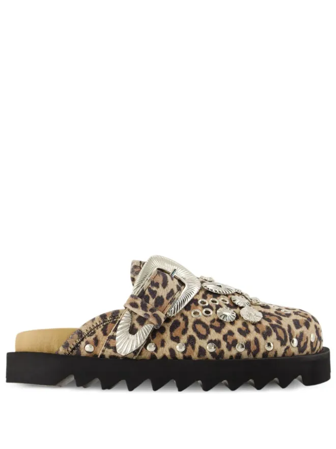 Toga Pulla Toga Pulla バックル装飾 レオパード柄 フラットミュールの商品画像