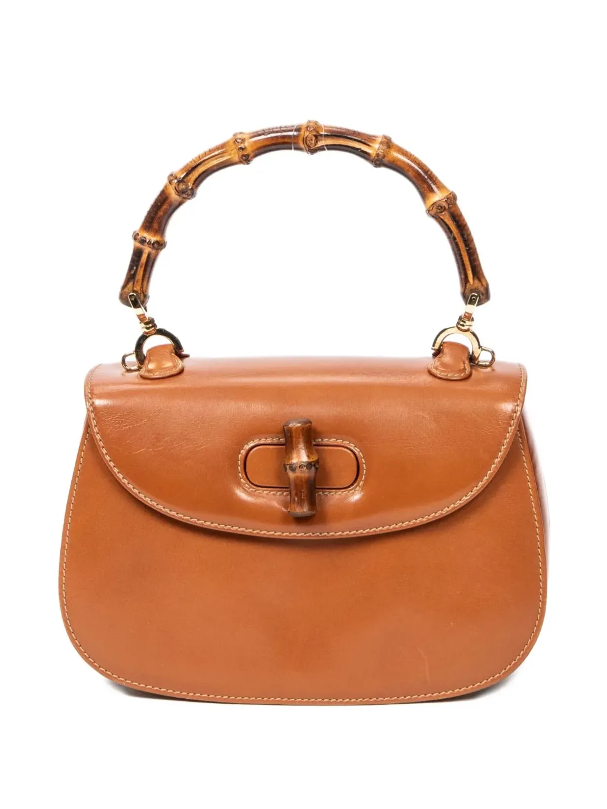 Gucci Pre-Owned 1990年代 バンブーハンドルレザーバッグ - 画像1