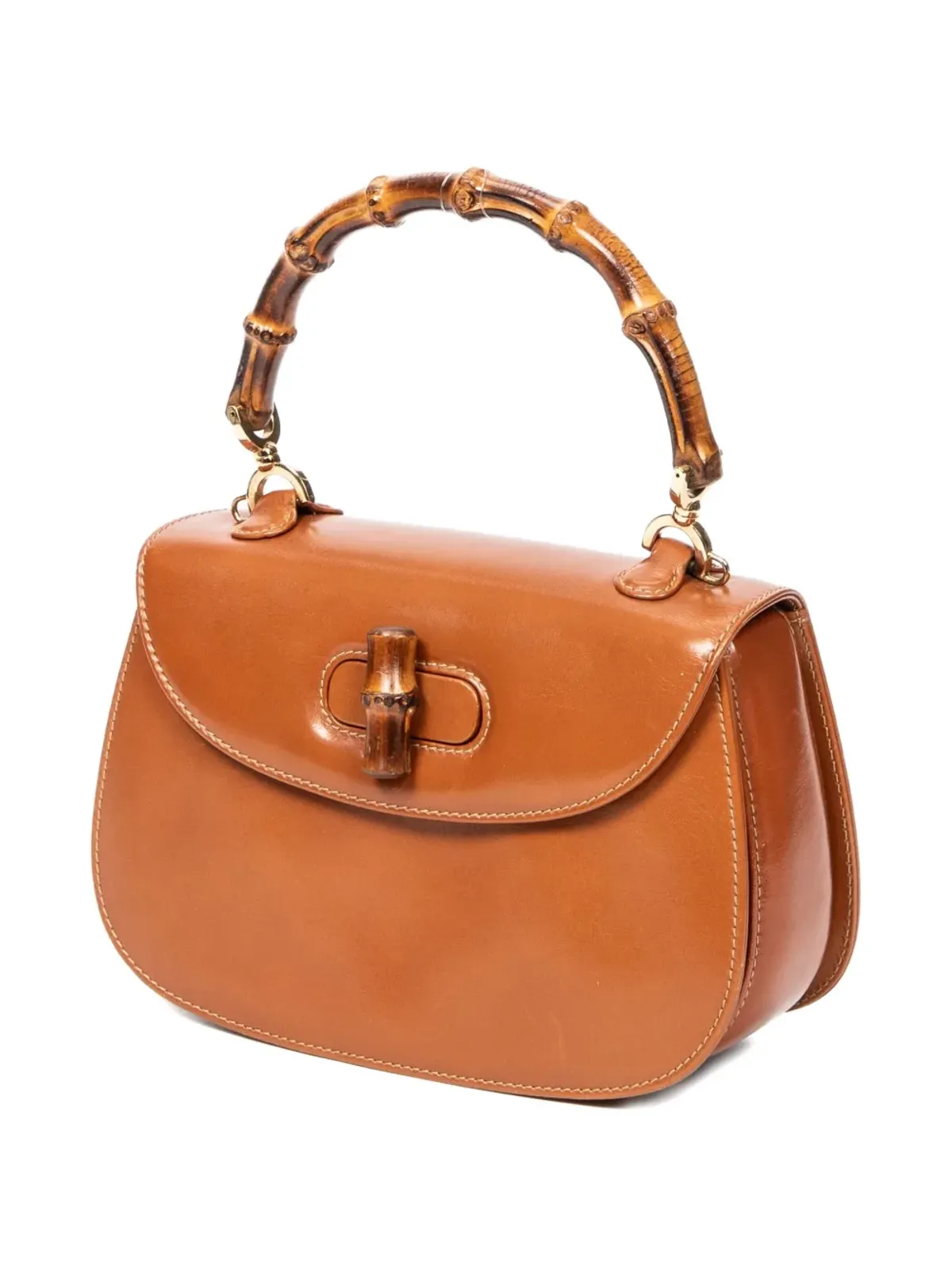 Gucci Pre-Owned 1990年代 バンブーハンドルレザーバッグ - 画像2