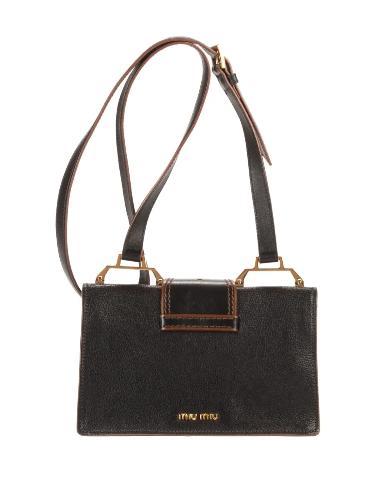 Miu Miu Pre-Owned ジュエル装飾クロスボディバッグ - 画像2