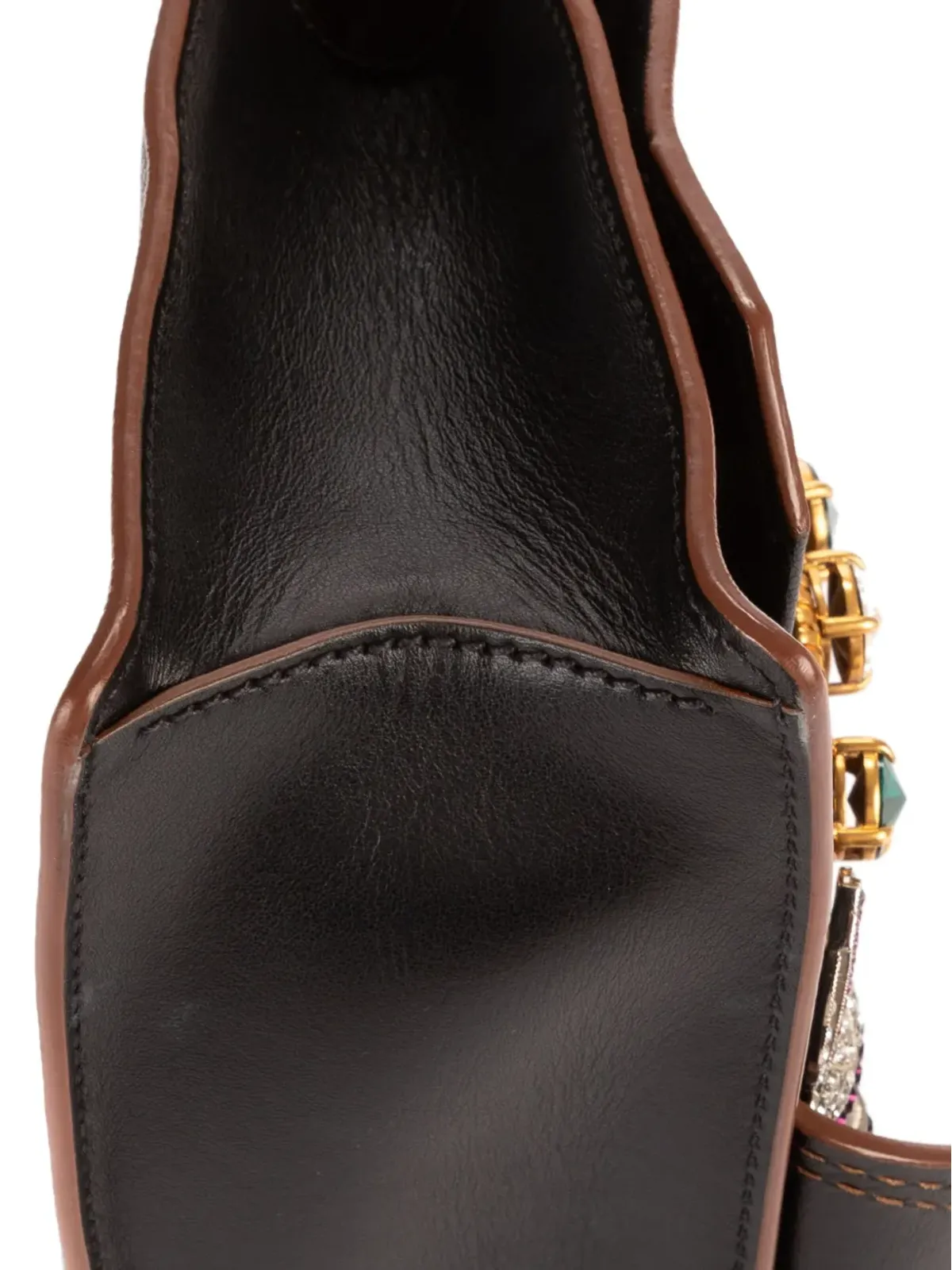 Miu Miu Pre-Owned ジュエル装飾クロスボディバッグ - 画像4