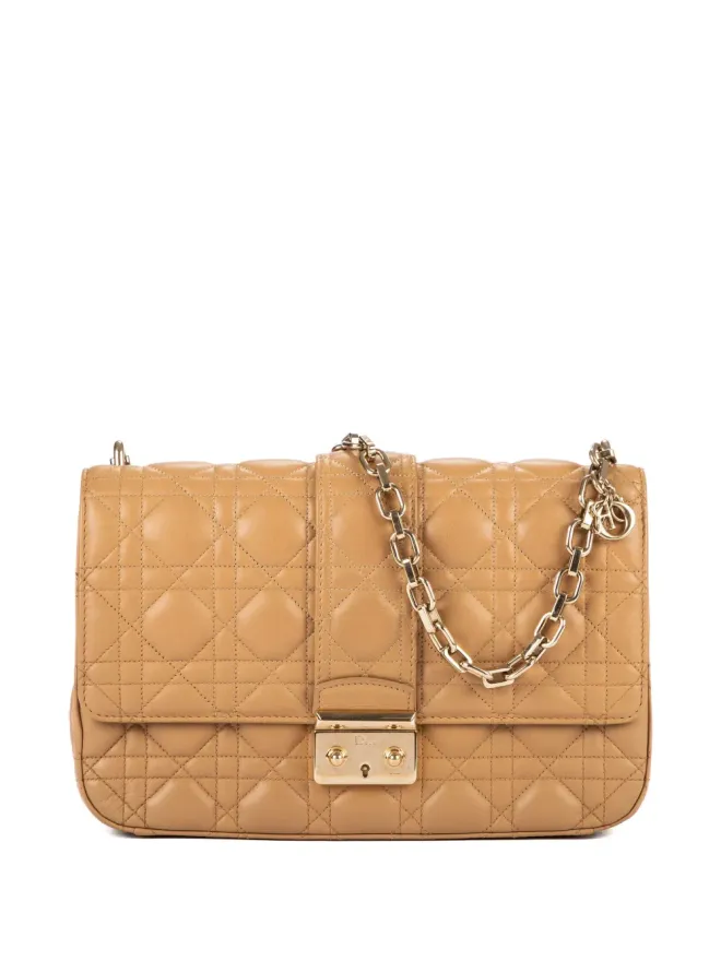 Christian Dior Pre-Owned Christian Dior Pre-Owned Cannage-quilting chain shoulder bag - Neutralsの商品画像