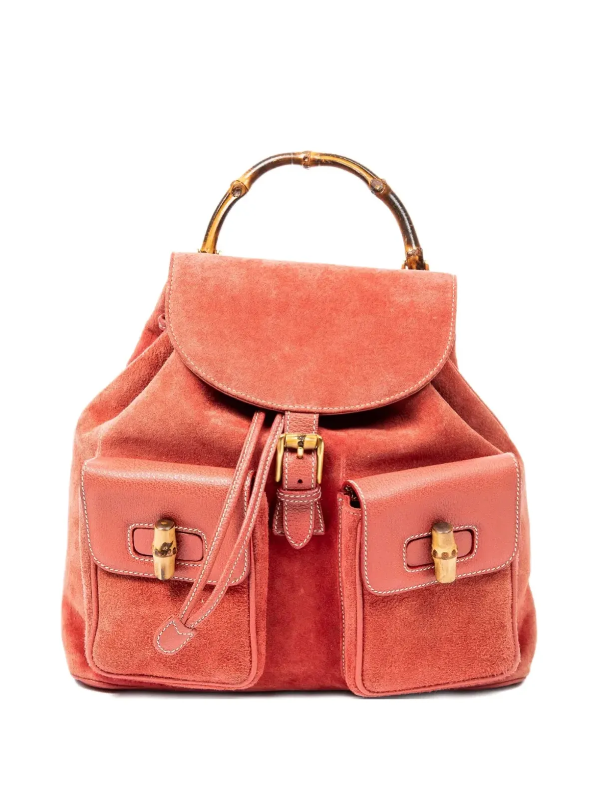 Gucci Pre-Owned バンブーハンドル バックパック - オレンジ - 画像1