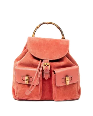Gucci Pre-Owned バンブーハンドル バックパック - オレンジ - サムネイル1