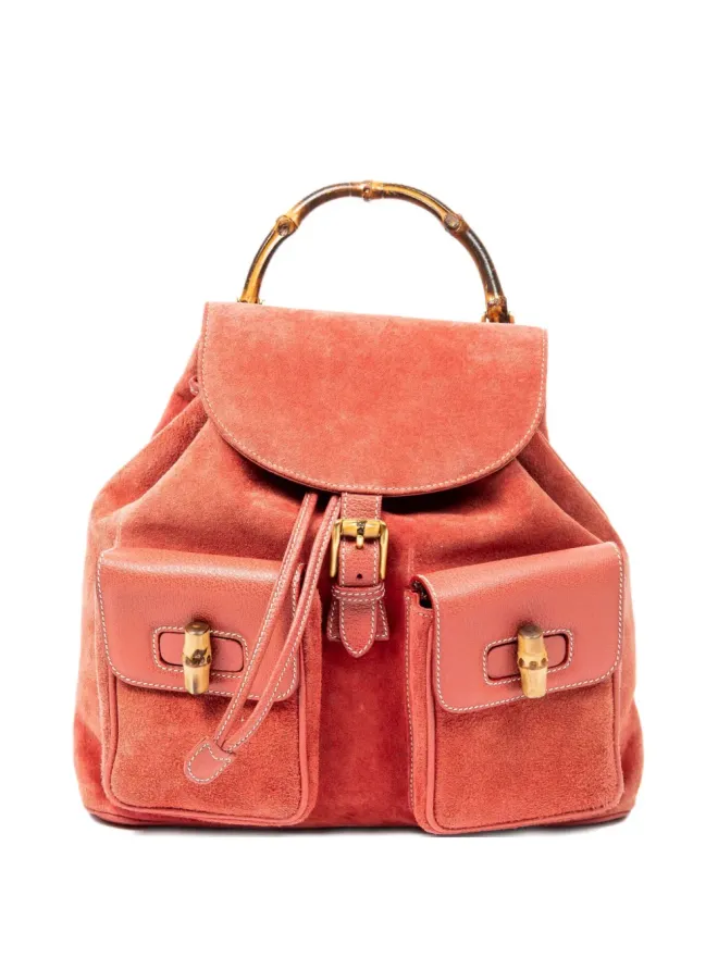 Gucci Pre-Owned Gucci Pre-Owned バンブーハンドル バックパック - オレンジの商品画像